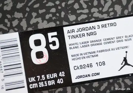 Jordan CK9246-108 CK9246-108 Laser Retro (W) Air 3 Orange 0412